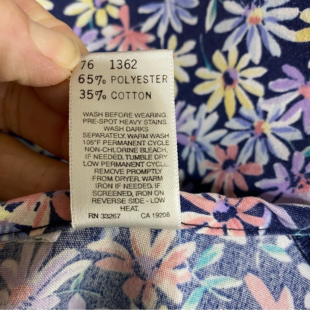 Aramark Uniforms Floral Print Scrubs Nurses Jacket - Picture 7 of 7